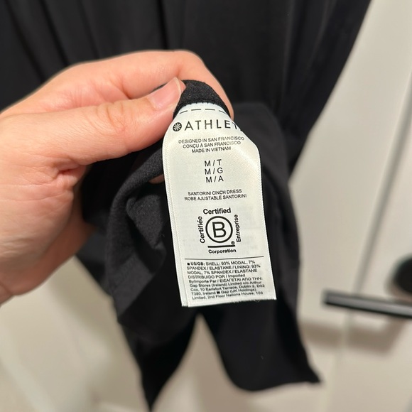 Athleta black Santorini Cinch Dress size M - Picture 7 of 7